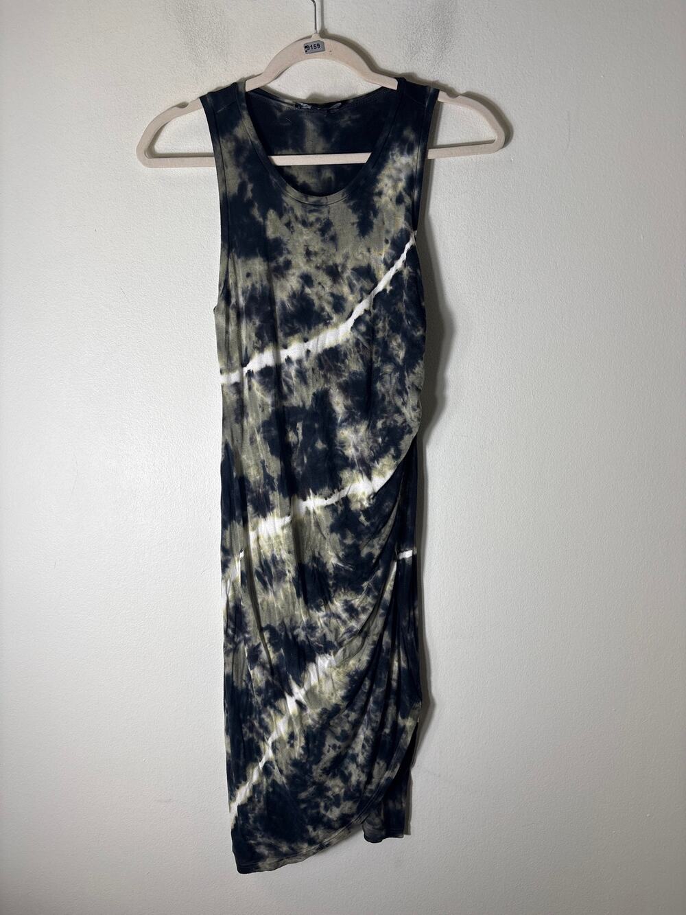 Fifteen Twenty Black Tie Dye Sleevless Cotton Dress Sz S
